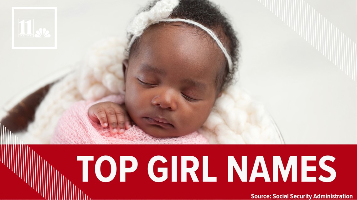 Top baby names in for 2018, 2008, 1998, 1988, 1978, 1968