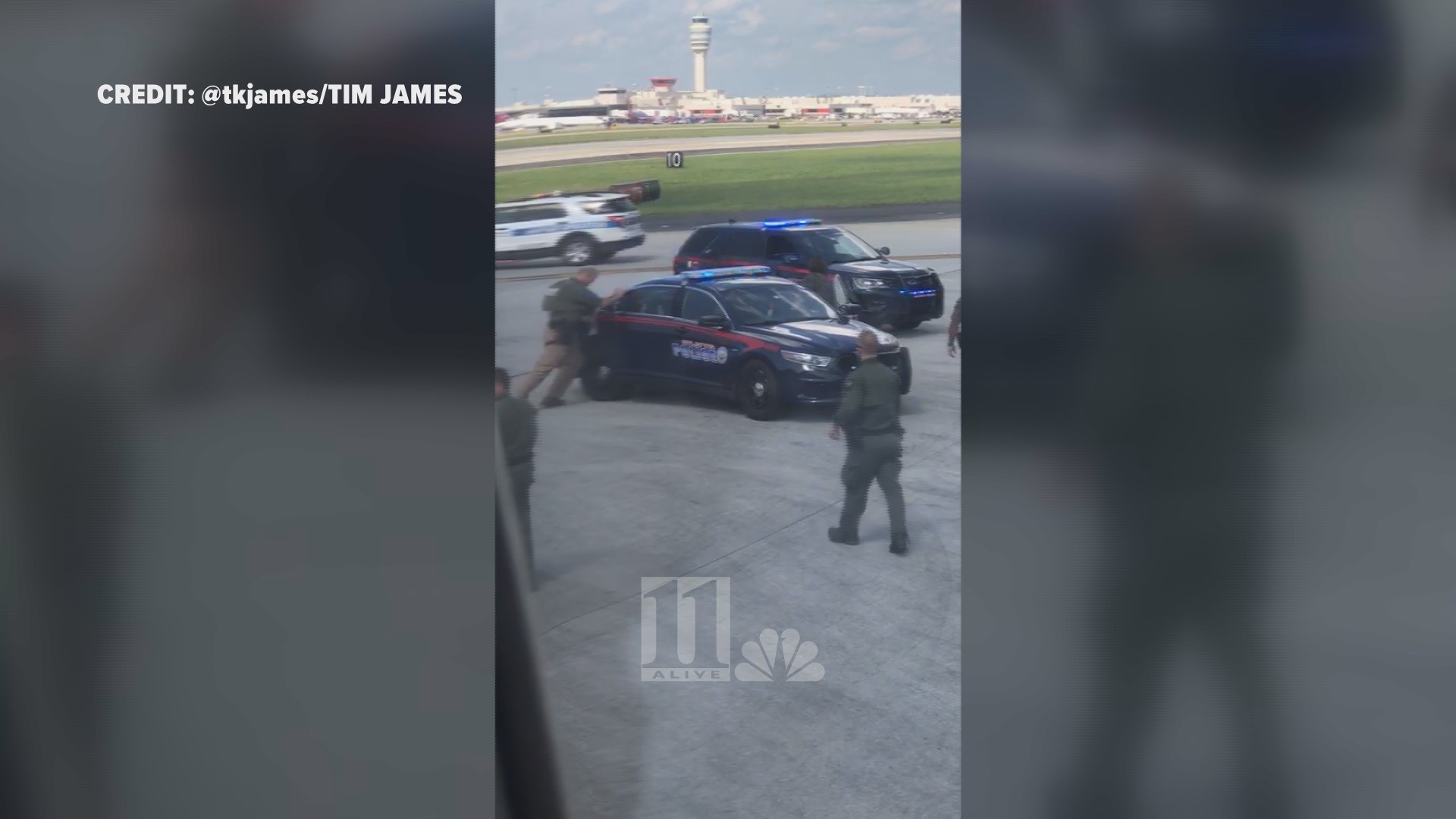 Surveillance video shows moments before half-naked tarmac intruder ran ...
