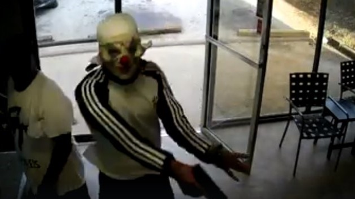 Another angry clown mask armed robbery We have video of this one