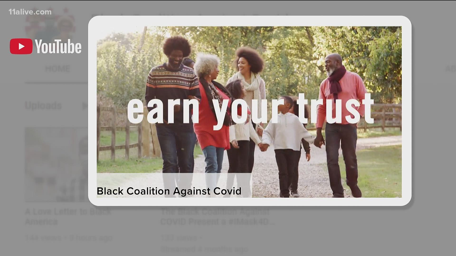 COVID-19 has disproportionately impacted people of color. The message wants Black Americans to know they do have representation at the table.