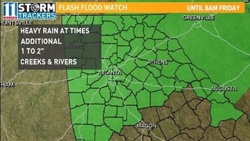 Flash Flood Watch continues into Friday