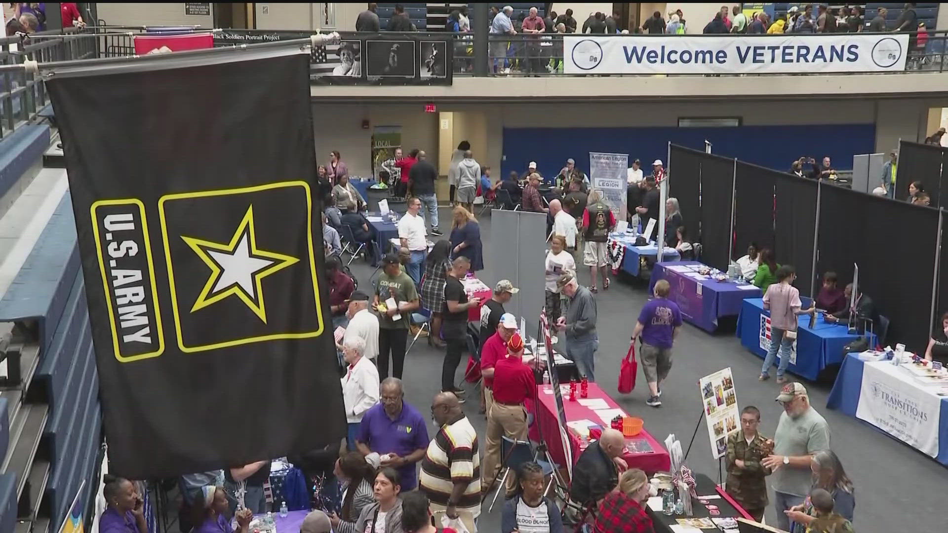 Thousands gathered to support veterans and the third annual We Care Vet Fair. 