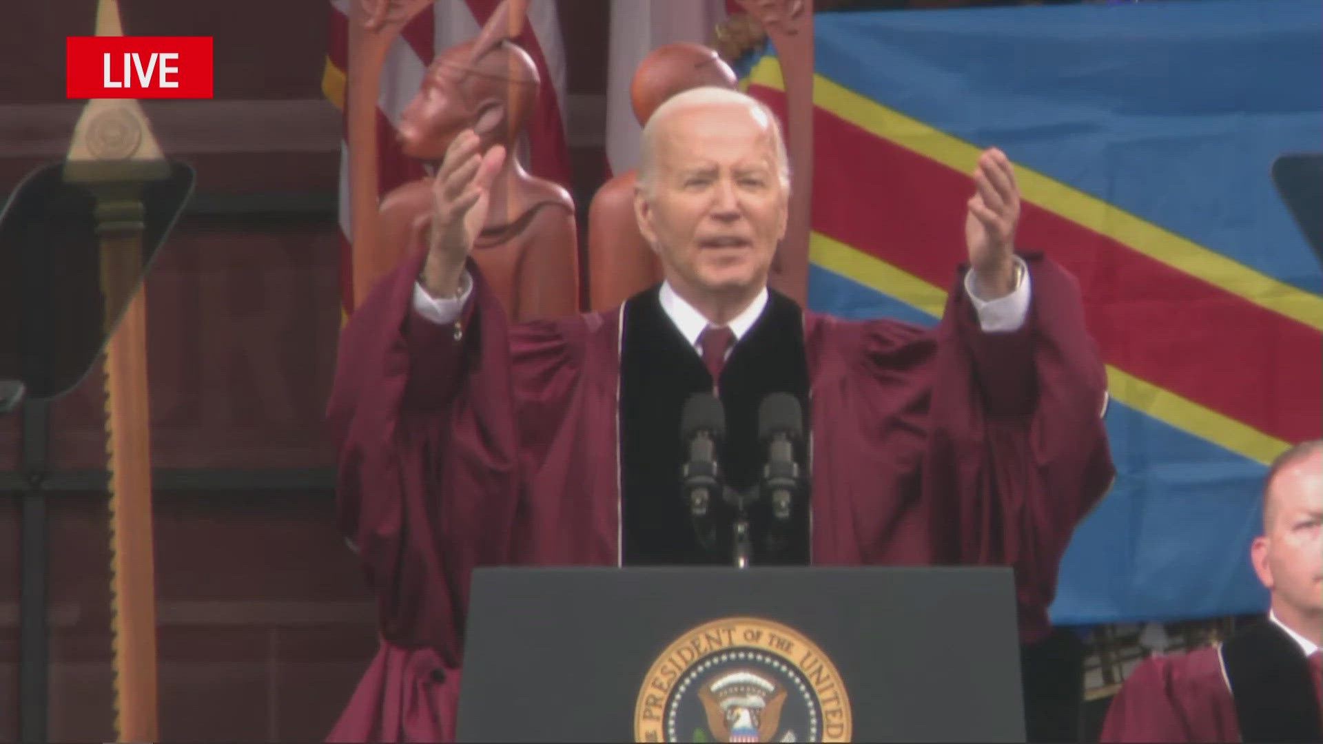 President Joe Biden delivered the commencement address at Morehouse College on Sunday, a key opportunity for an election-year appearance before a Black audience.