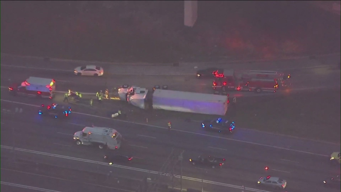 I 285 I 85 traffic overturned tractor trailer on ramp | 11alive.com