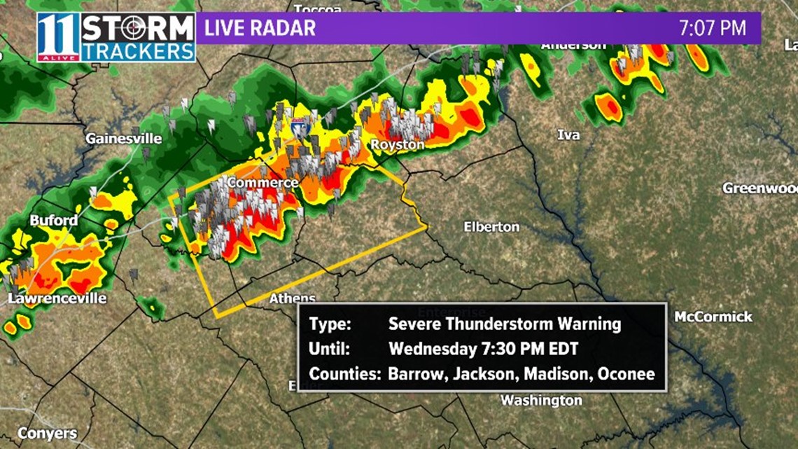 Strong storms moving through Georgia | 11alive.com