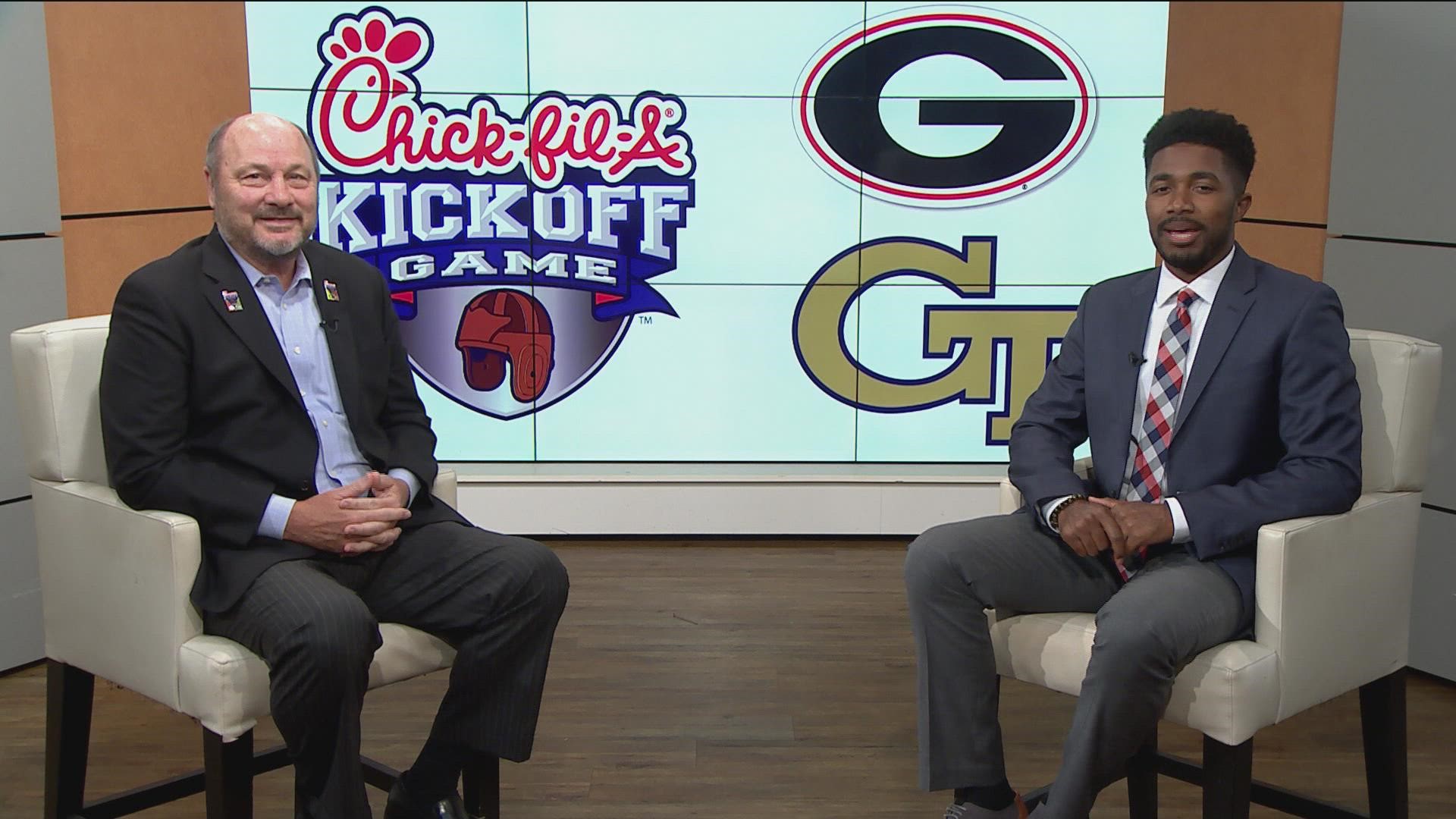 11Alive's Reggie Chatman talks with the CEO of Peach Bowl Inc. about the two big college football games inside Mercedes-Benz stadium.