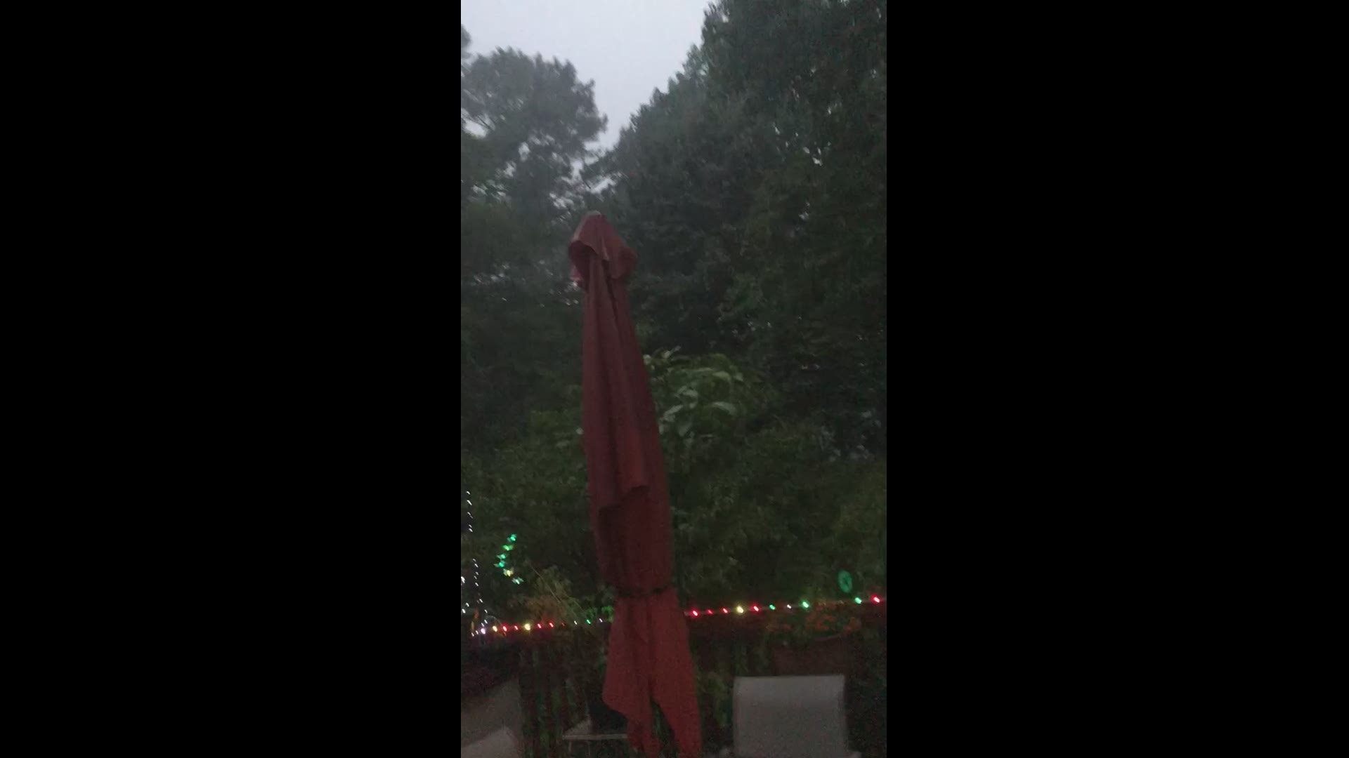 Heavy rain pours down in Marietta as storms move through the area on Sunday evening.