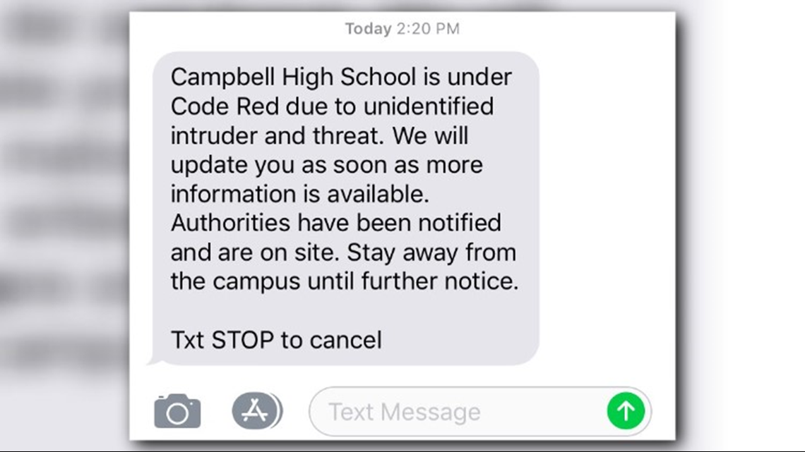 Campbell HS code red alert lifted; students safe after 'unidentified ...