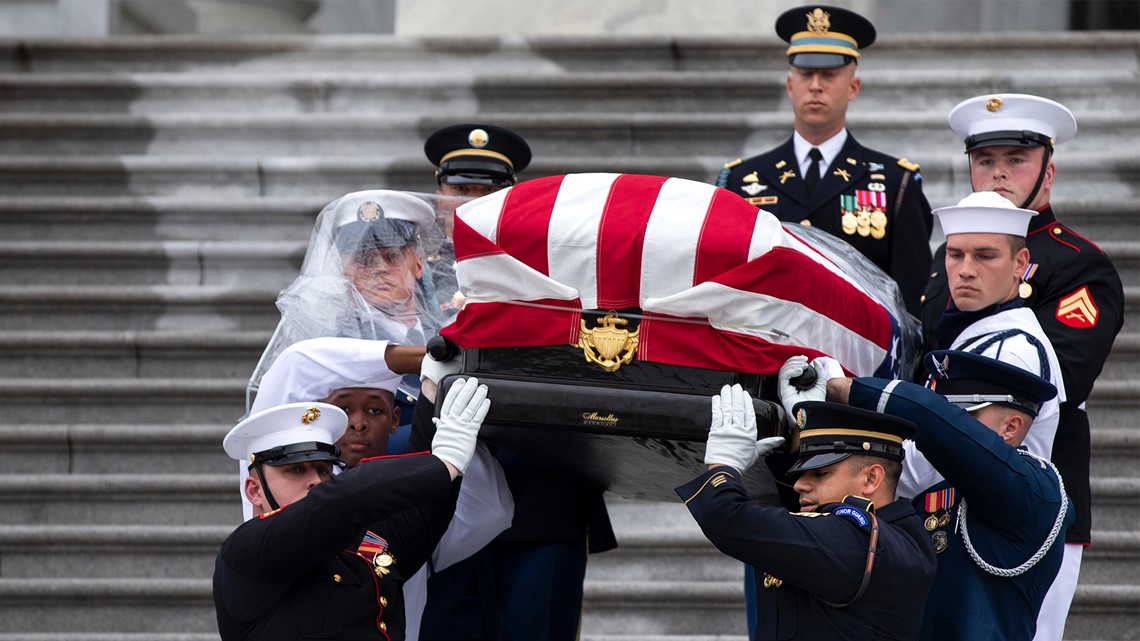 Gas Companies In Ga >> Military pallbearer completes duties at John McCain procession despite plastic covering face ... Gas Companies In Ga >> Military pallbearer completes duties at John McCain procession despite plastic covering face ...