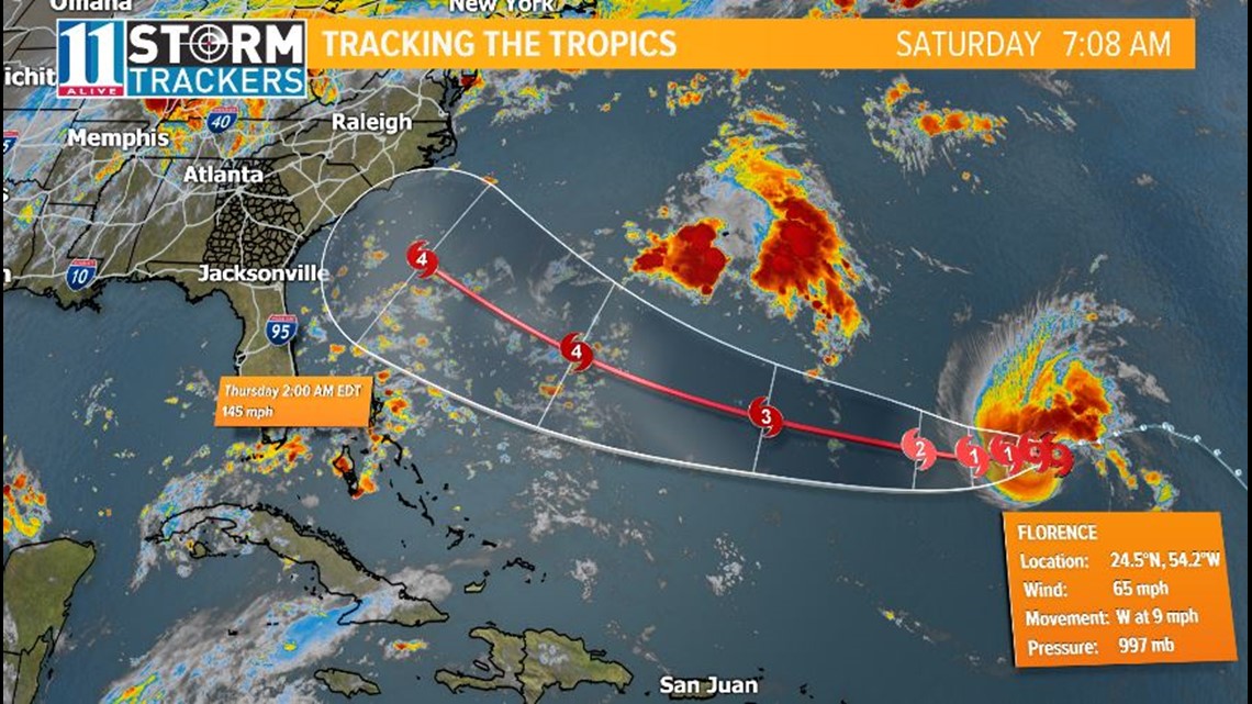 Hurricane Florence Approaching SE Coast, Could Impact Georgia