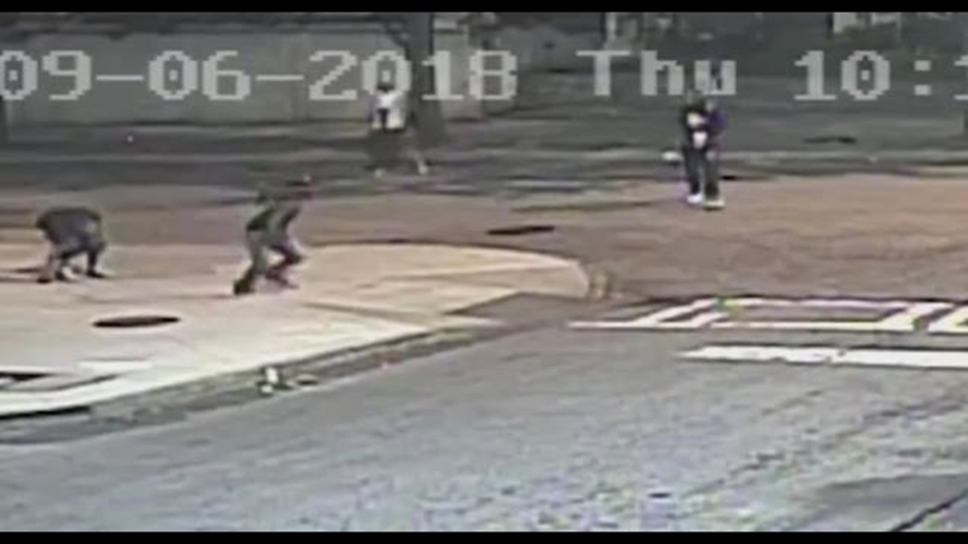 Police search for man seen running after bystander shot exiting Midtown ...