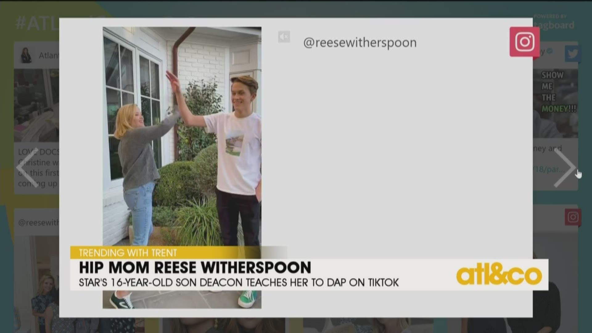 Reese Witherspoon's 16-year-old son Deacon teaches her the "dapping" handshake. We try it out on 'Atlanta & Company'