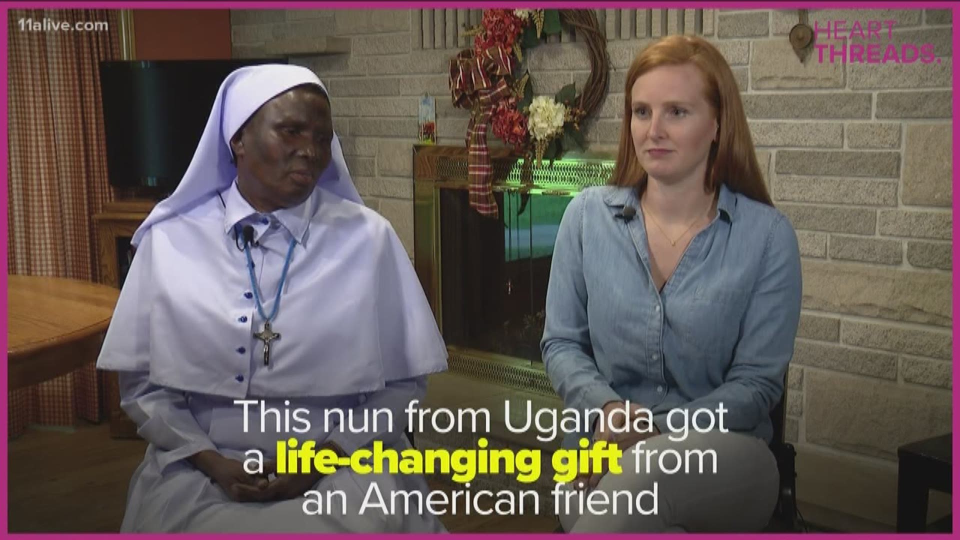The bride met her on a mission trip in Uganda.