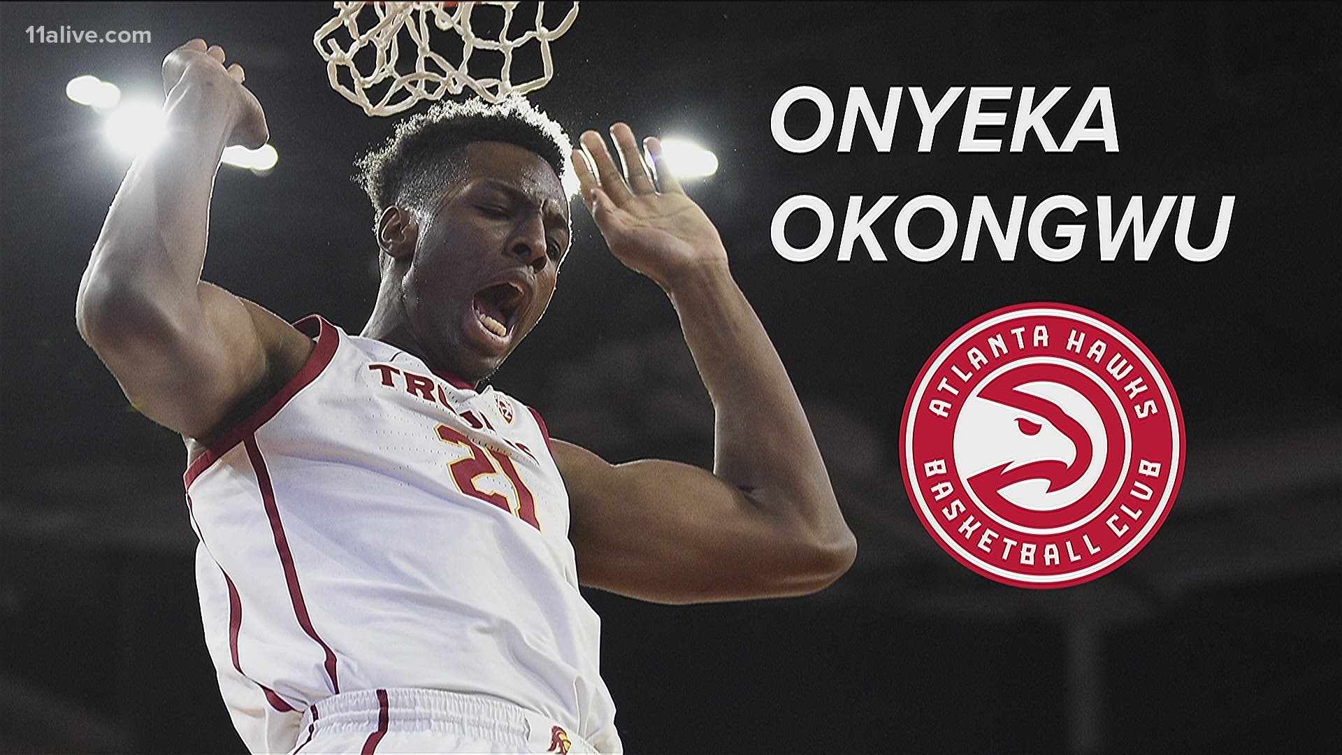 The Atlanta Hawks added to their young nucleus by selecting center Onyeka Okongwu from Southern California with the No. 6 pick n the NBA draft.