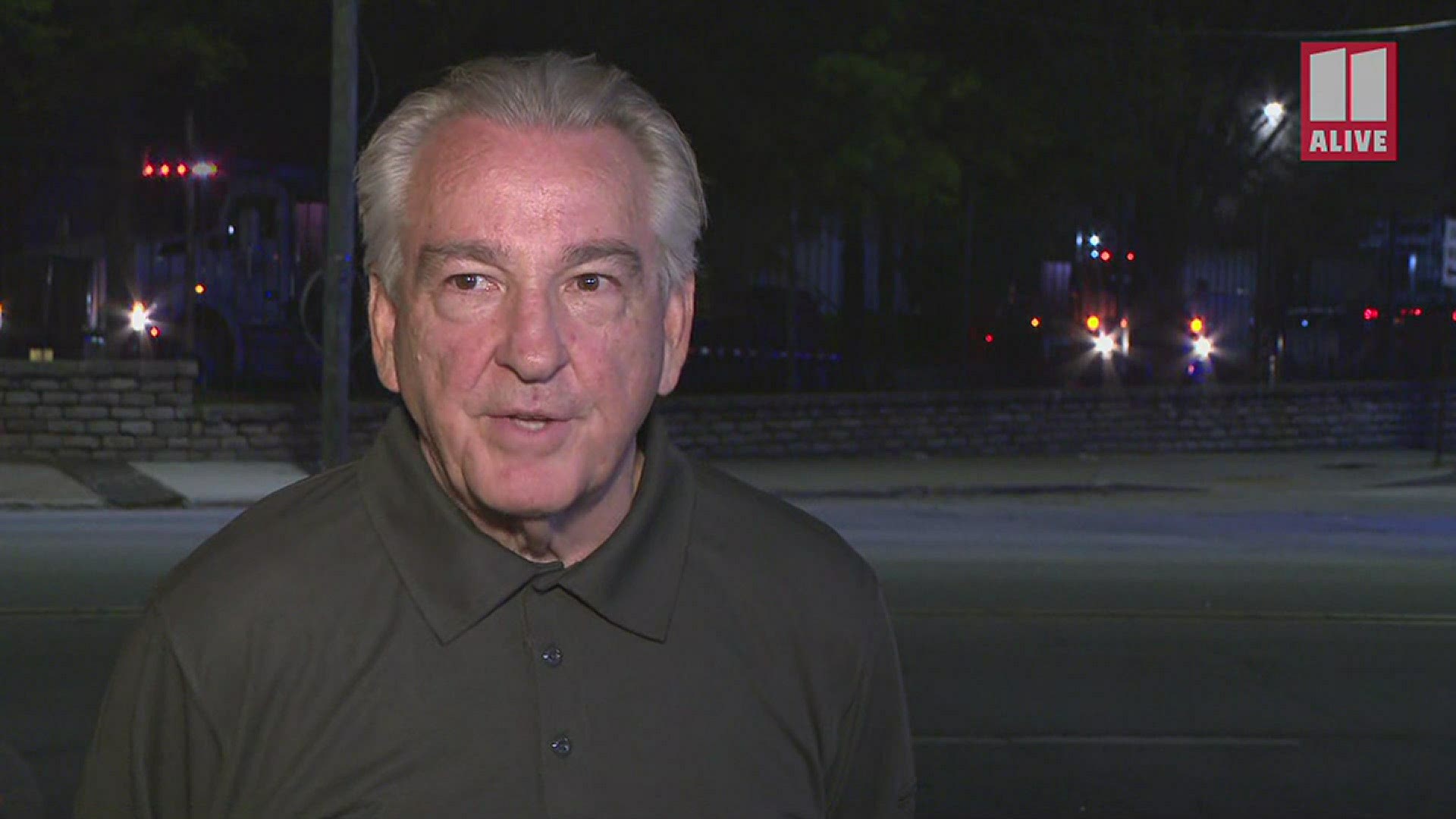 MVP Studios founder J.B. Vick spoke to 11Alive at the scene after the crane's collapse.