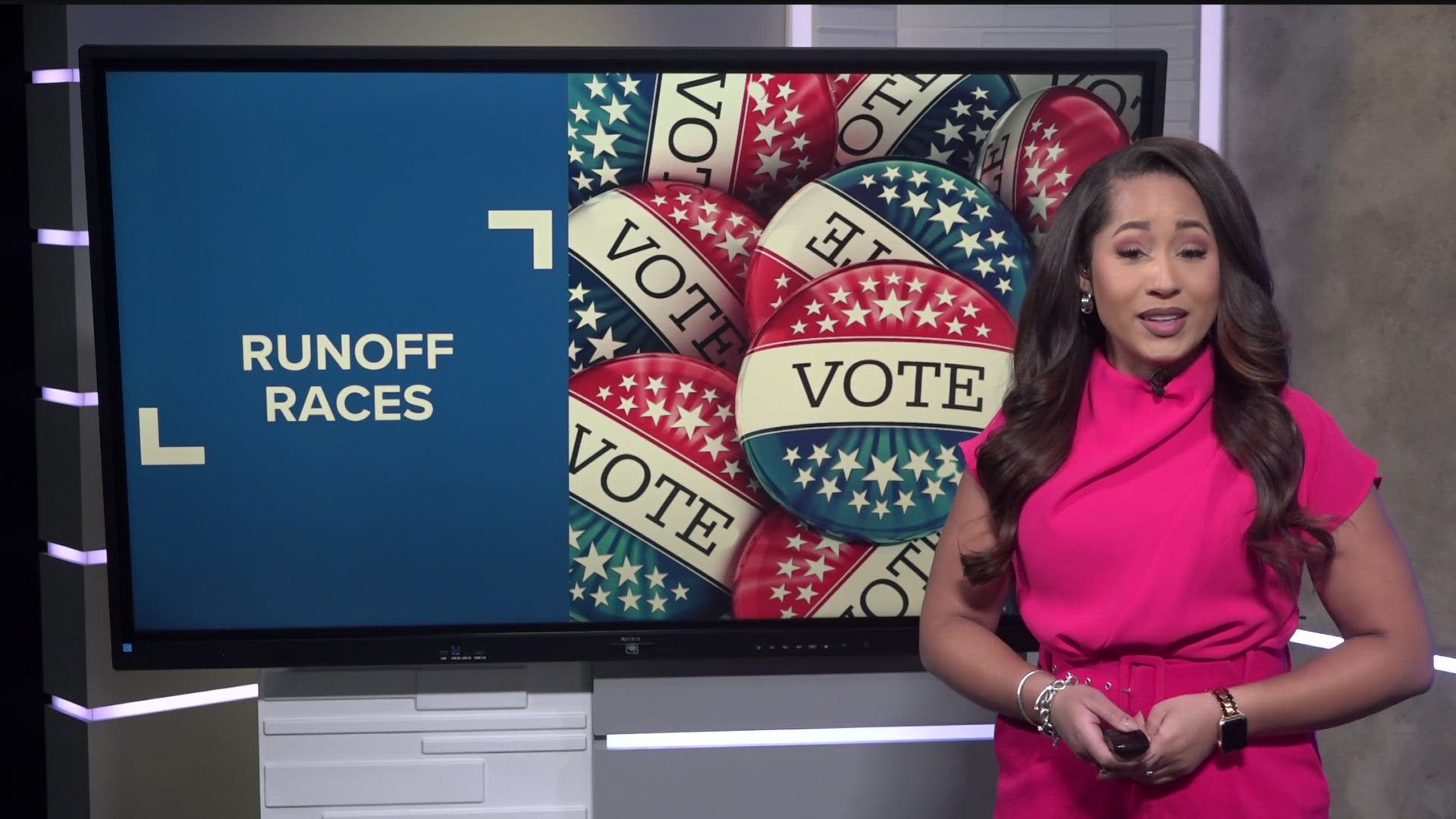 Here, candidates for offices must not only get the most votes but receive more than 50% of the vote to be declared the winner.