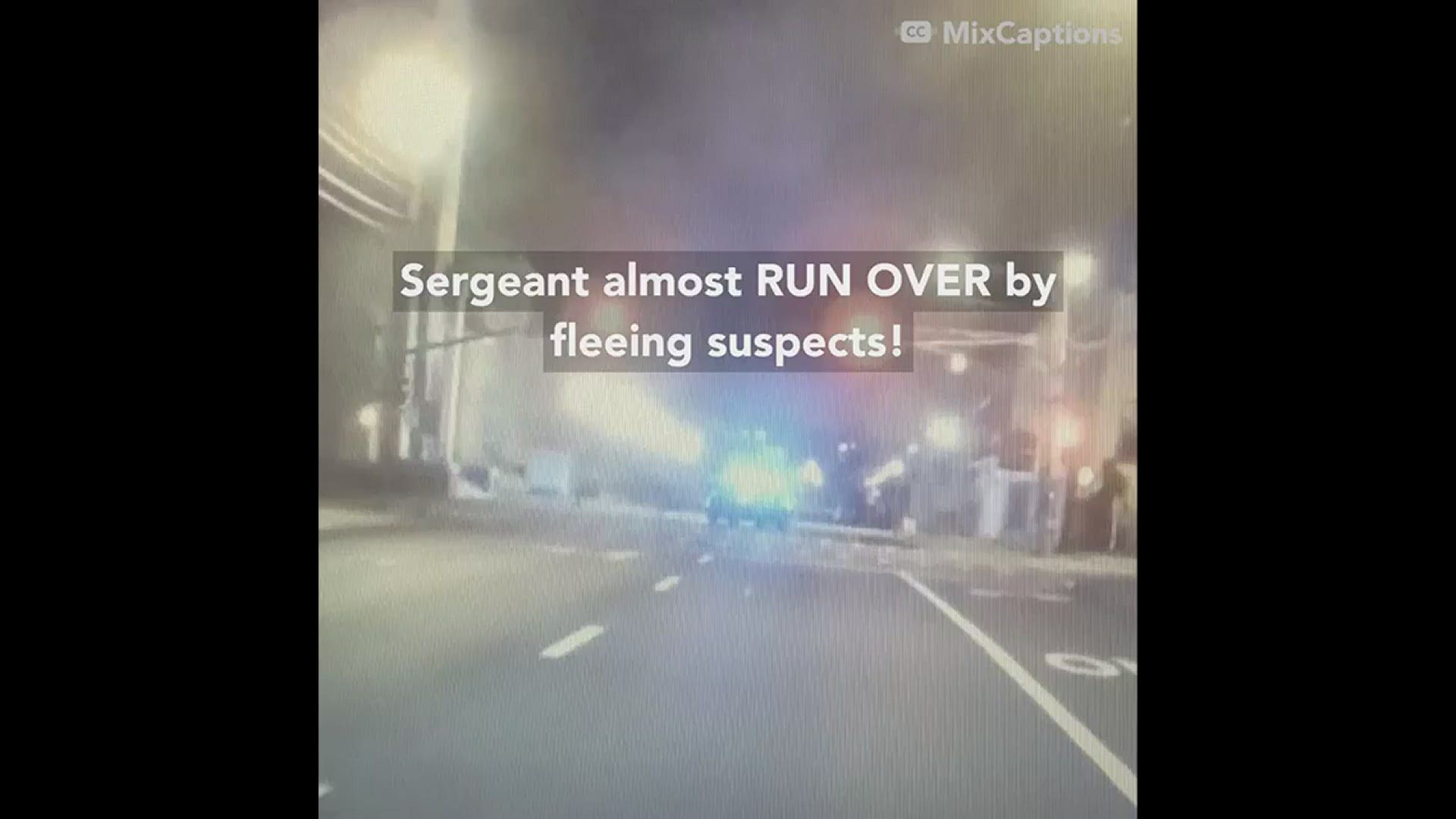 The incident was captured on a dashcam.