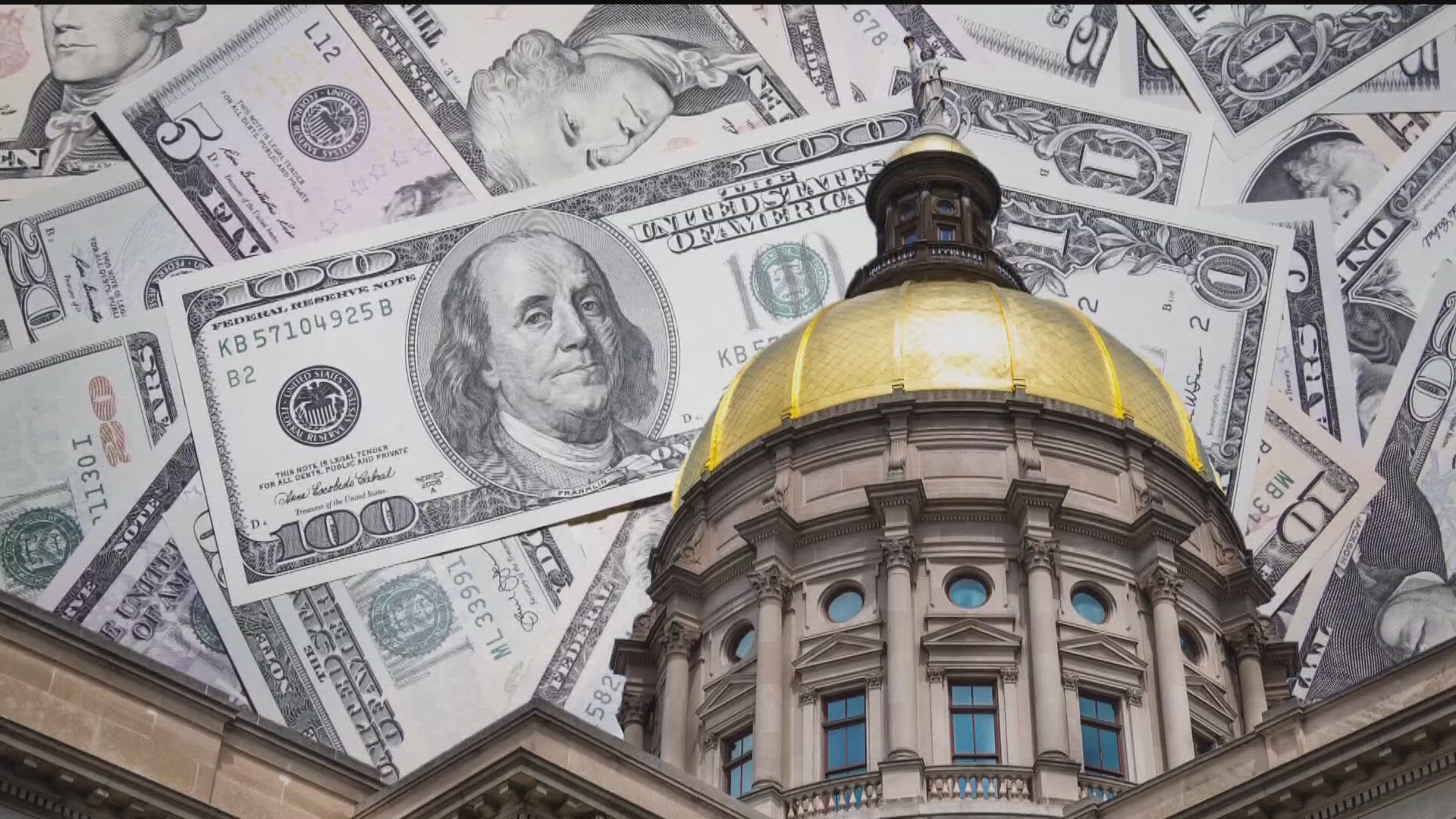 Georgia's rainy day fund and lottery reserve totals more than $19 billion. Kemp wants Georgia to hold onto some money.