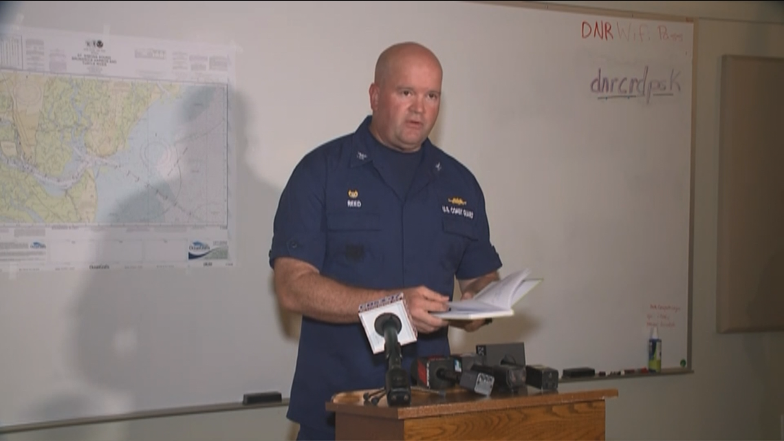 us-coast-guard-press-briefing-on-search-for-crewmembers-of-cargo-ship