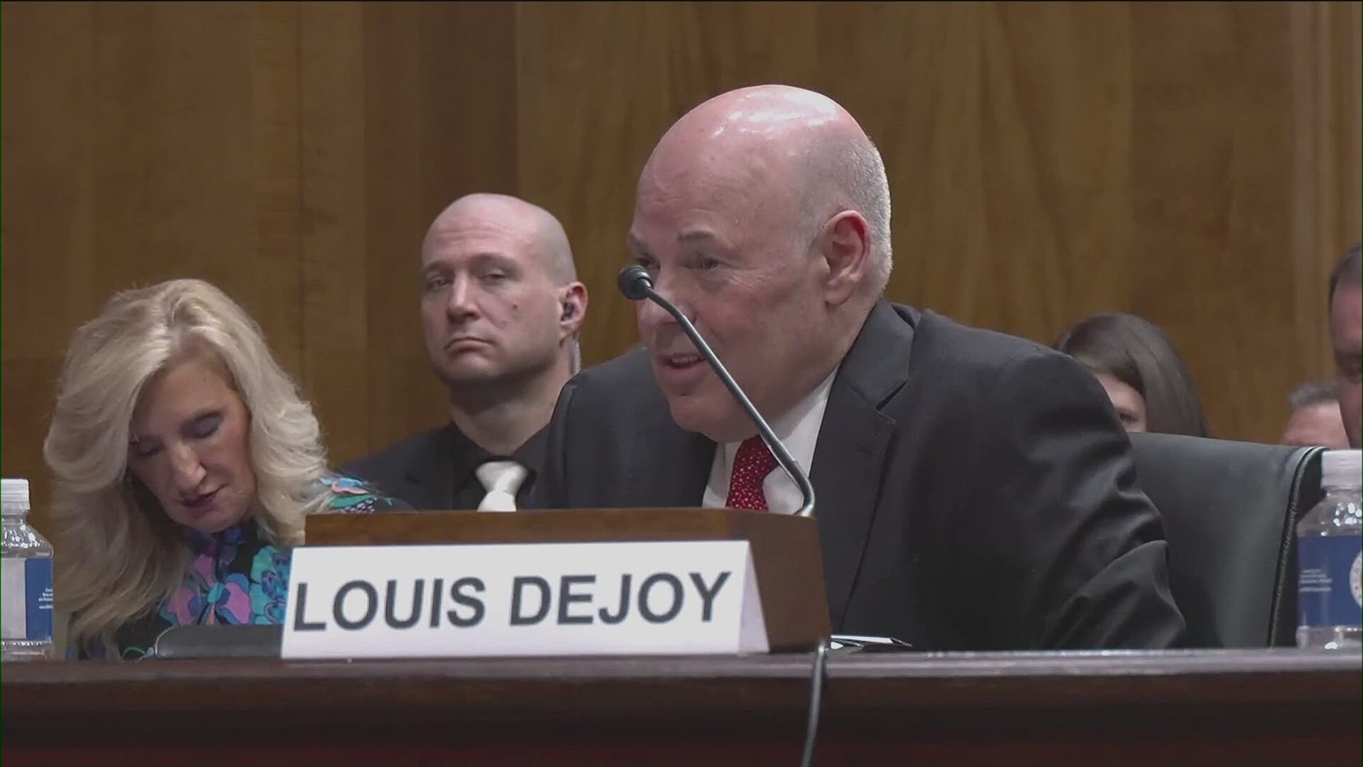 The U.S. Senate Homeland Security and Governmental Affairs Committee held a hearing Tuesday where Postmaster General Louis DeJoy testified.