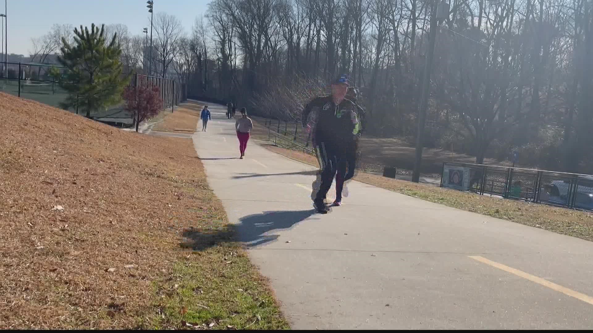 The weekly run is done worldwide, including in Atlanta's Buckhead neighborhood.