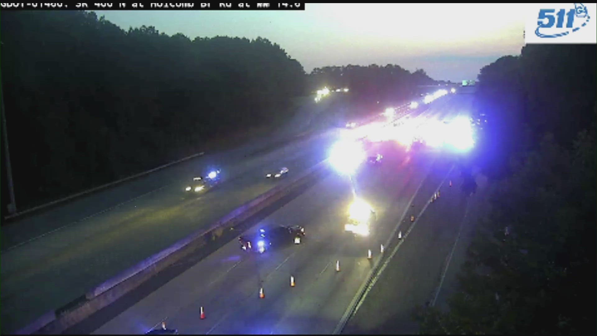 Traffic Deadly crash shuts GA 400 lanes down in Roswell GDOT