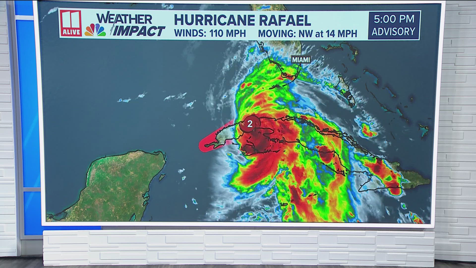 The hurricane will enter the Gulf of Mexico later tonight