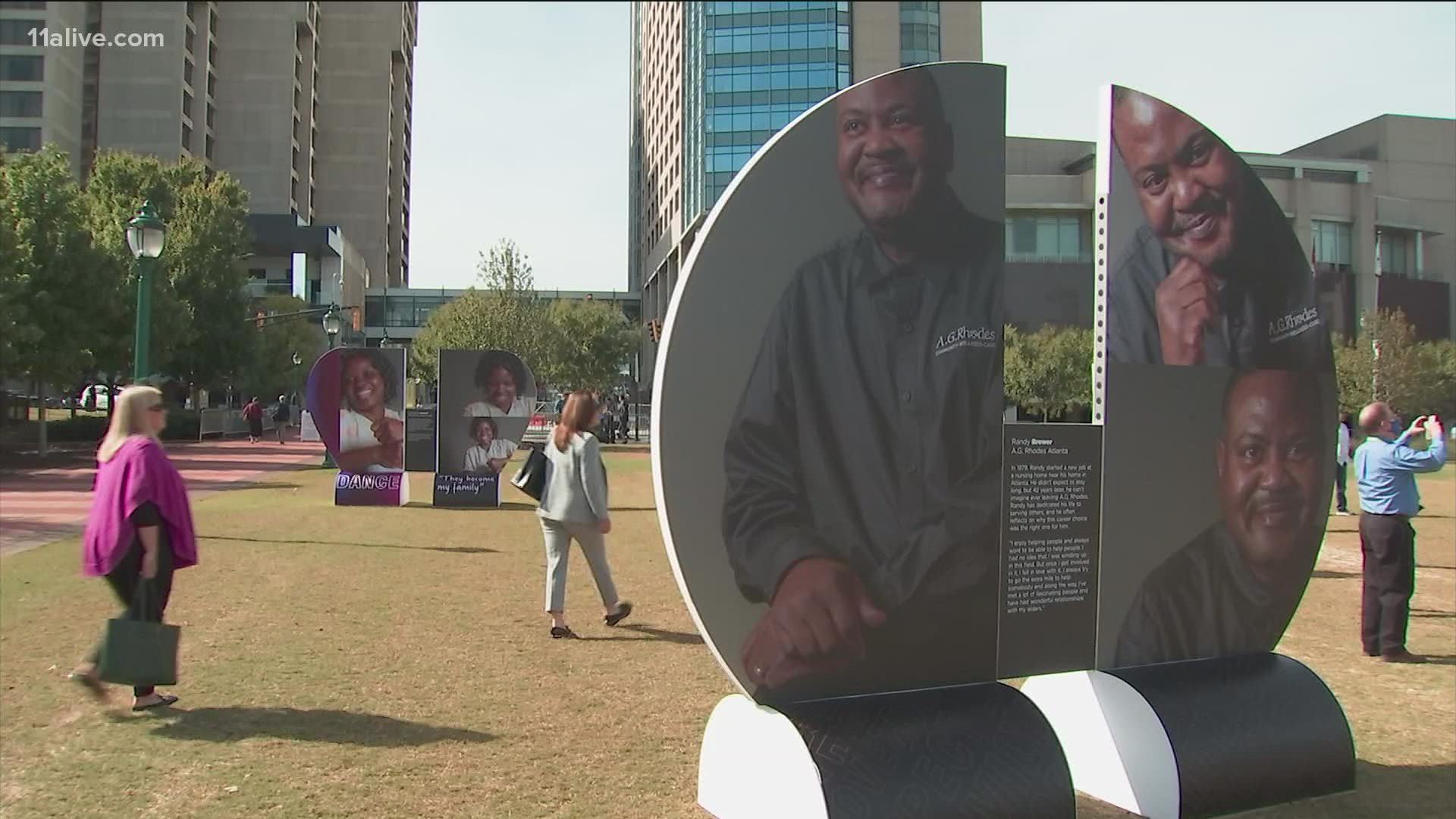 The full exhibit at Centennial Olympic Park is called "Joyful Hearts."