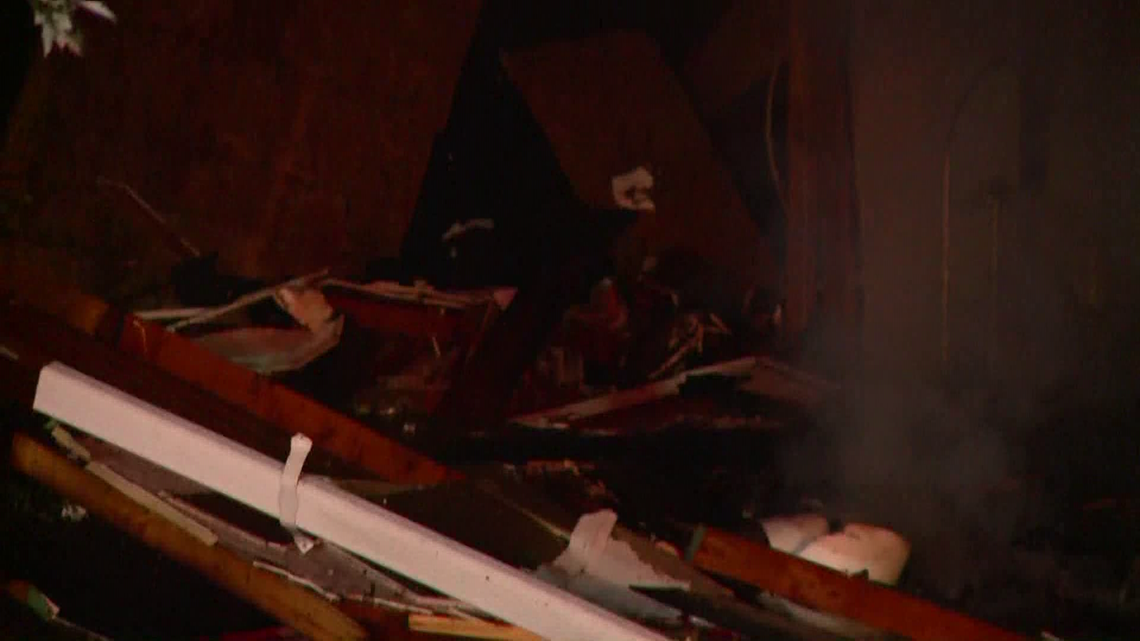 One minute, they were lying in their beds. Then, their house exploded