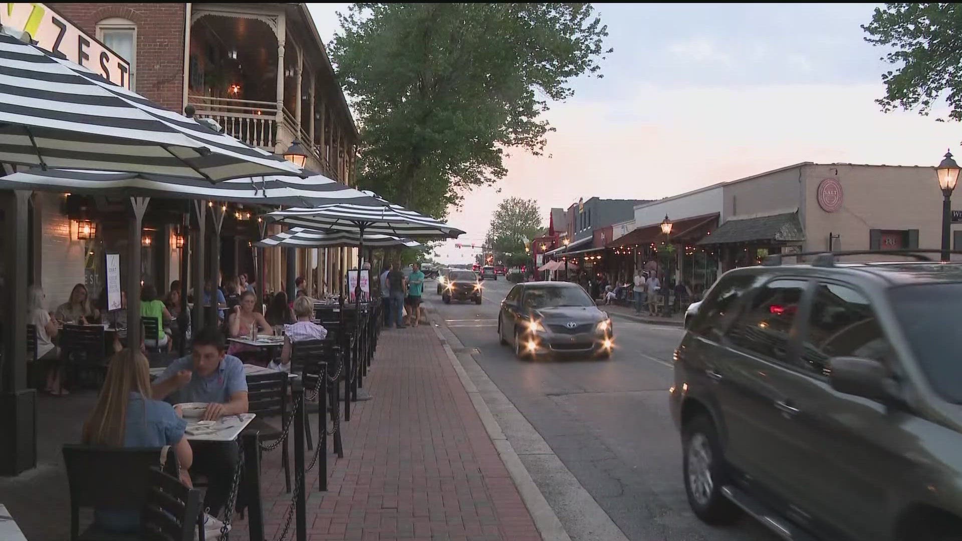 The Roswell mayor is a proponent of shutting down traffic to the street, but business owners are worried.