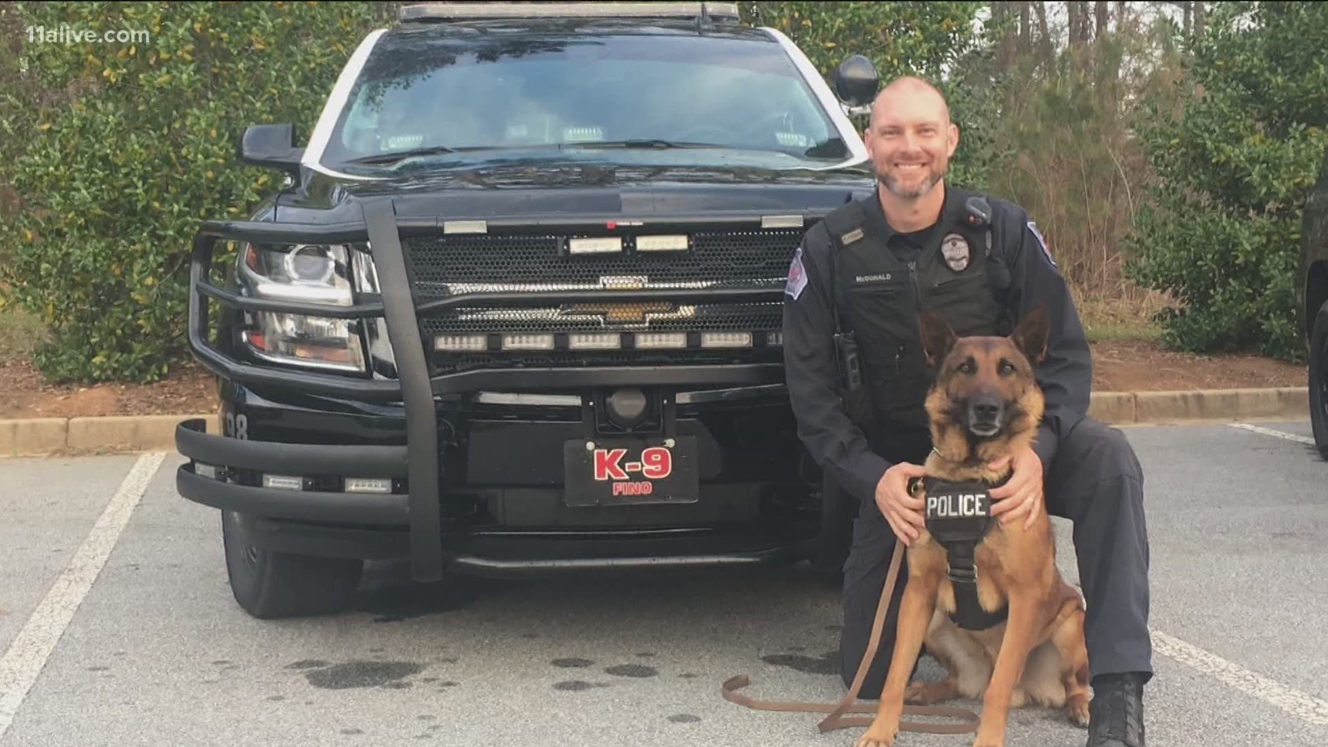 The Douglasville Police Department expressed their gratitude for K-9 officer Fino's work in a heartfelt Facebook post on Monday.