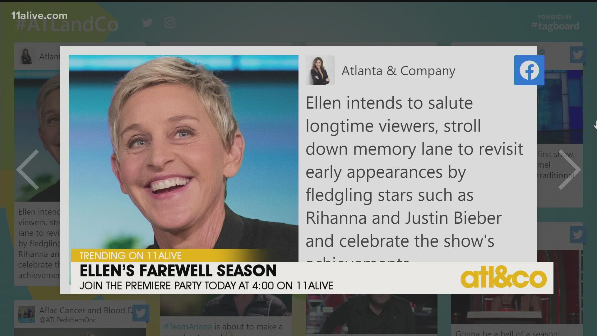 Ellen DeGeneres is ready to rock her 19th and final season, weekdays at 4:00 on 11Alive.