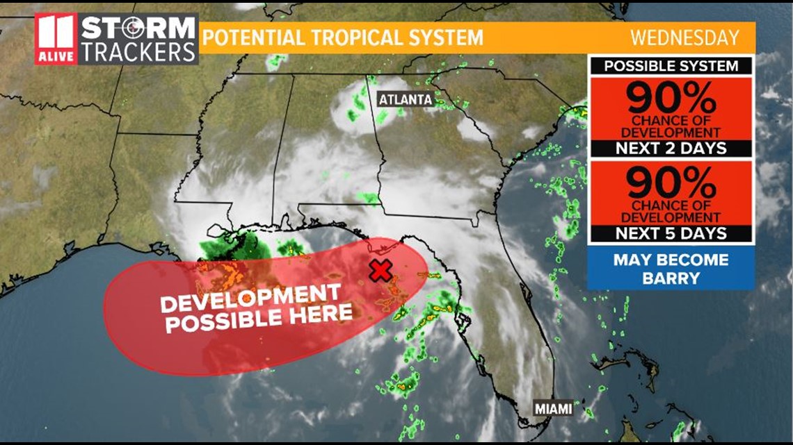 Tropical storm in Gulf right now updates