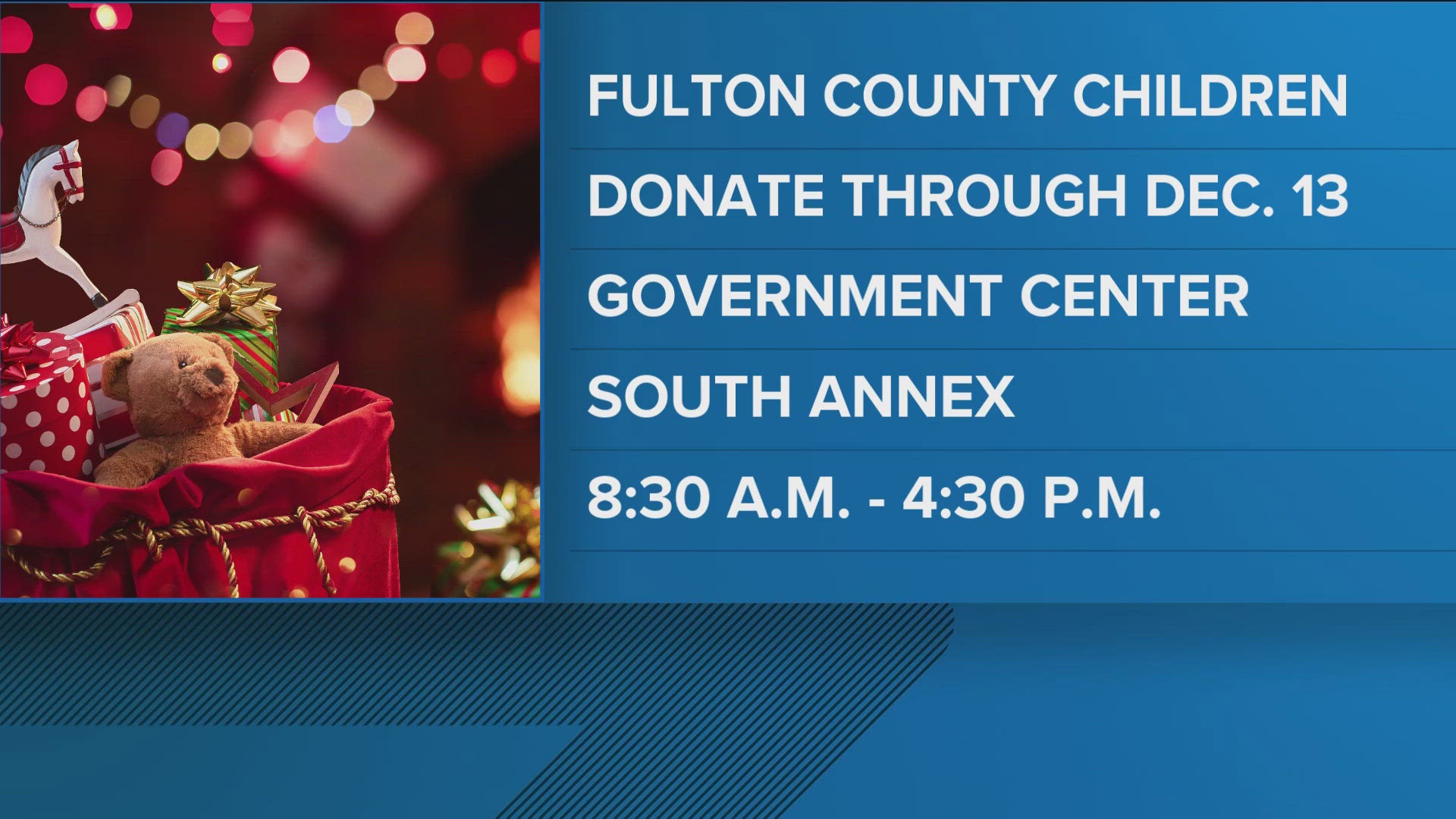 The items will benefit the children of men incarcerated at the Fulton County Jail.