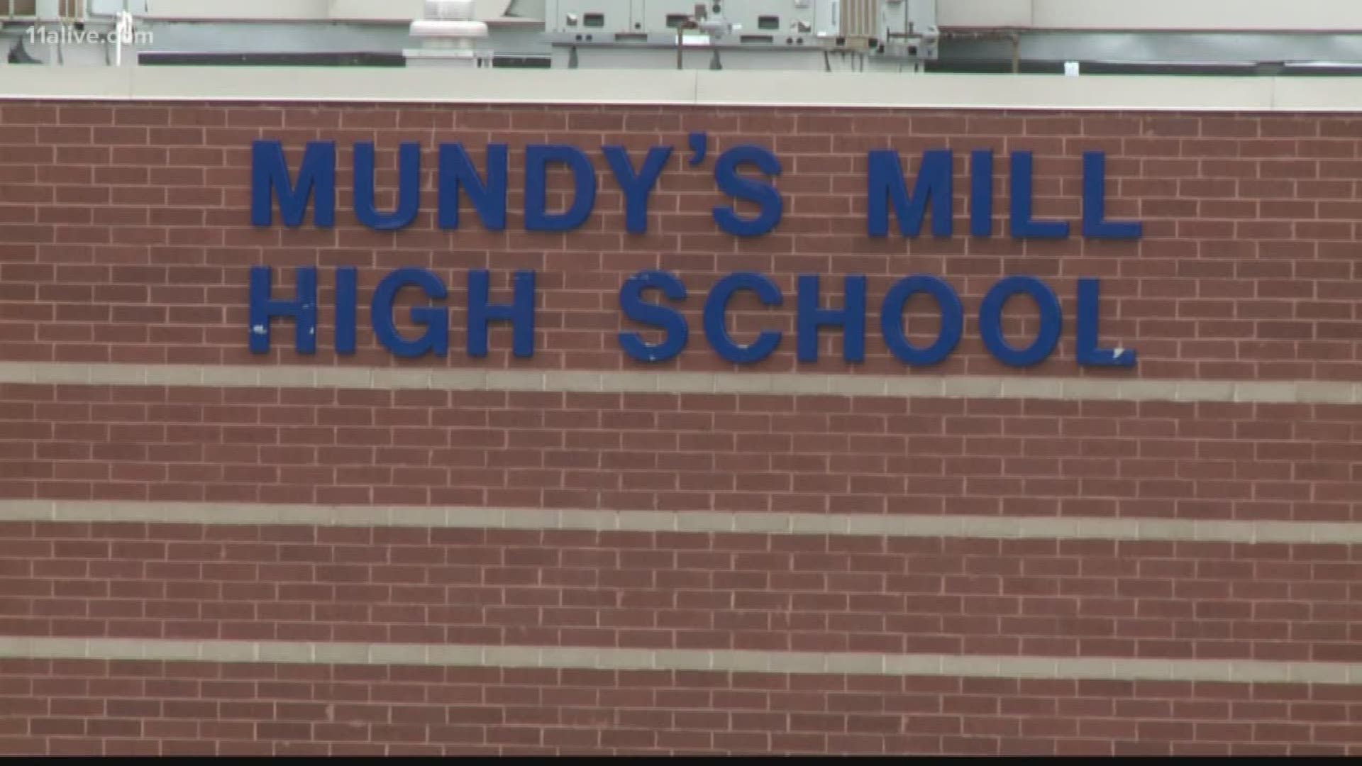 The incident happened at Mundy's Mill High School in November