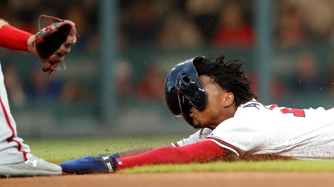 Braves' Ronald Acuña Jr. hit on the left elbow by a pitch, leaves game;  X-rays negative