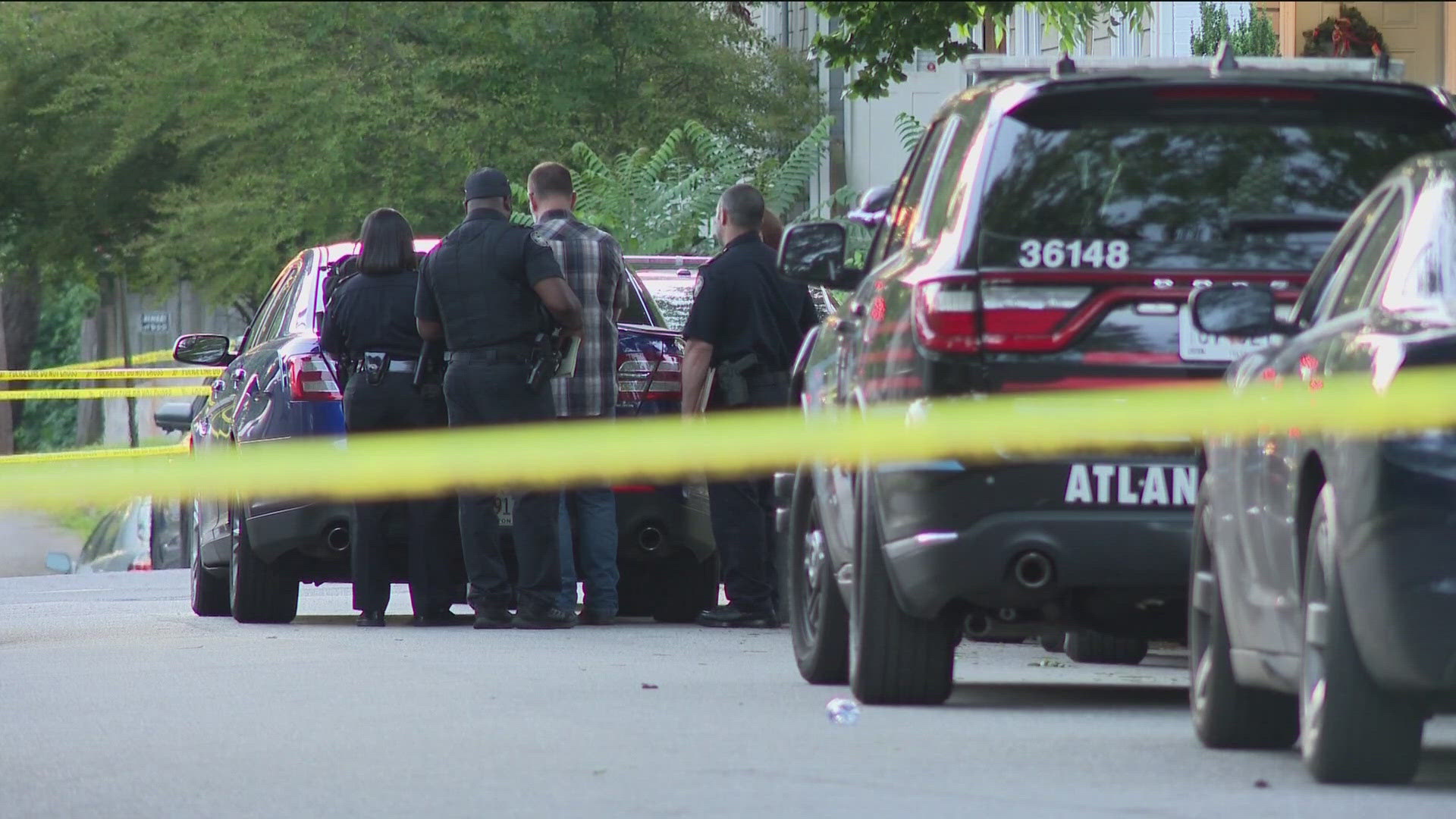 Three police officers were shot in the line of duty, and one suspect was killed Saturday evening in Atlanta's Capitol View neighborhood, APD's chief said.