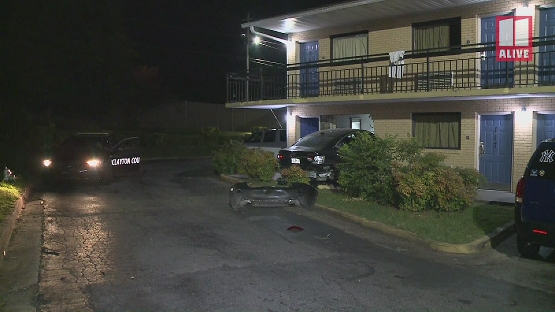 Police are investigating what caused a car to end up inside a motel room on Old Dixie Highway early Saturday morning.