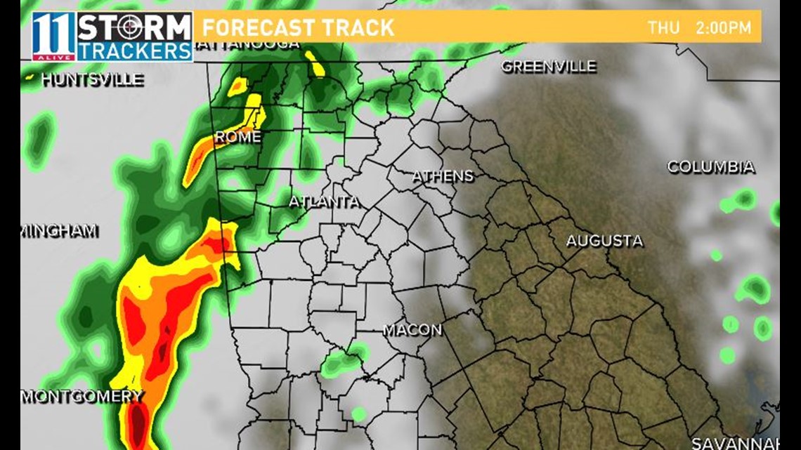 TIMELINE | Strong To Severe Thunderstorms Hit Metro Atlanta | 11alive.com