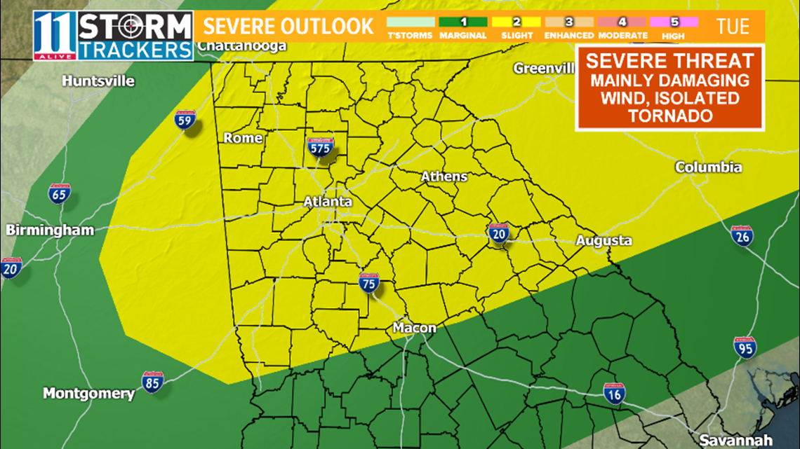 TIMELINE When to look for severe weather in north early Tuesday