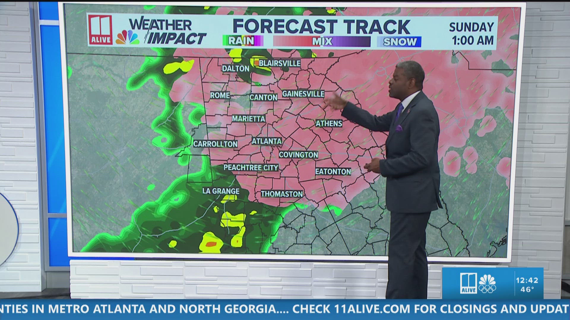 Winter storm update | Forecasting winter weather entering north Georgia ...