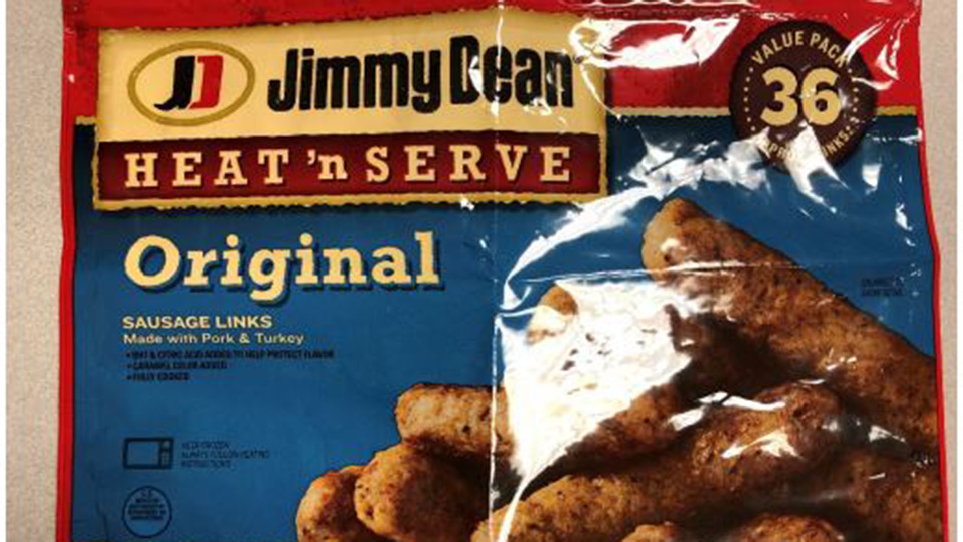 A variety of Jimmy Dean frozen, ready-to-eat sausage is being recalled because it may be contaminated with pieces of metal.