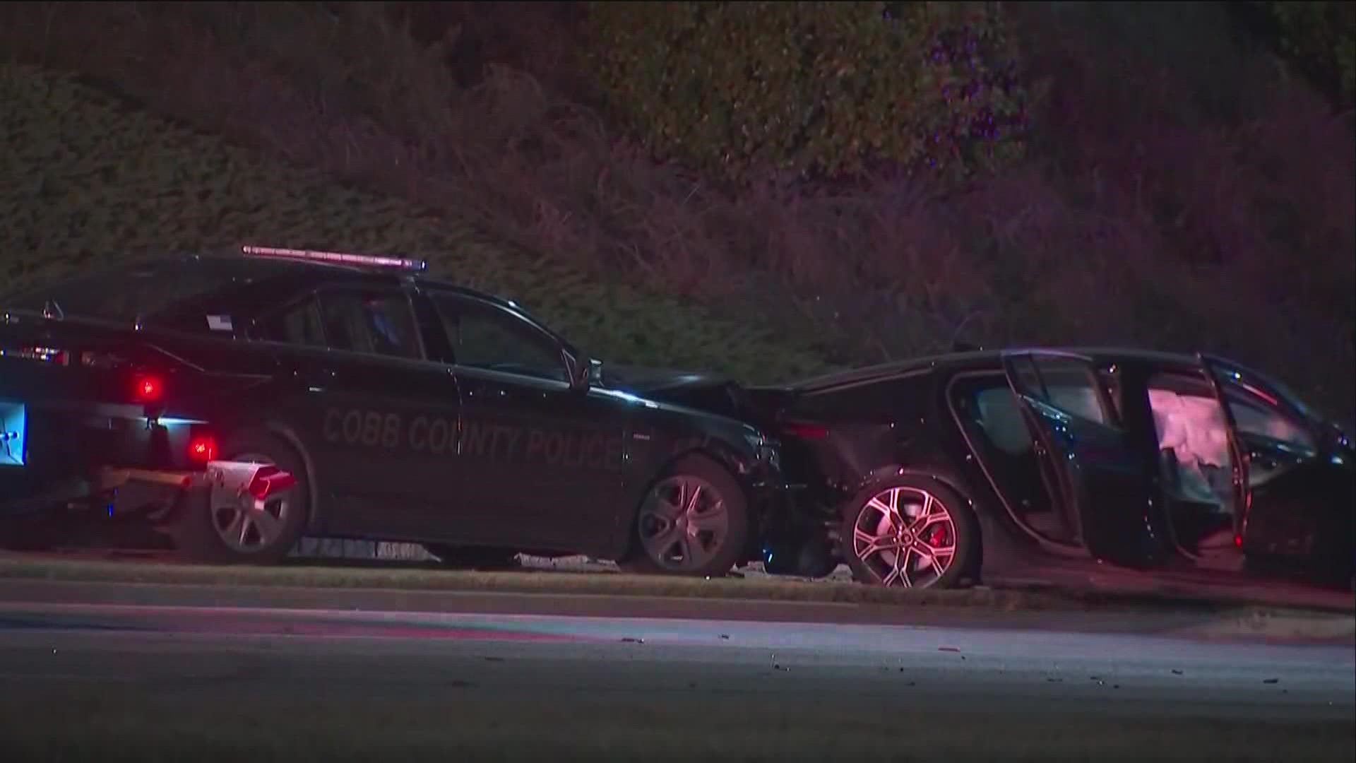 This happened overnight near Cobb Galeria Parkway.