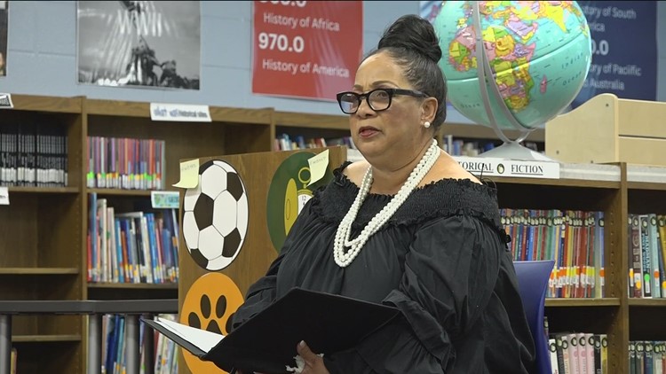 Civil rights activist Sheyenne Webb gives students powerful history lesson