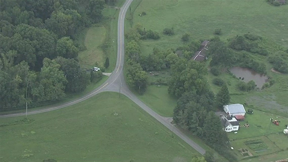 Summerville, flood damage Aerial footage
