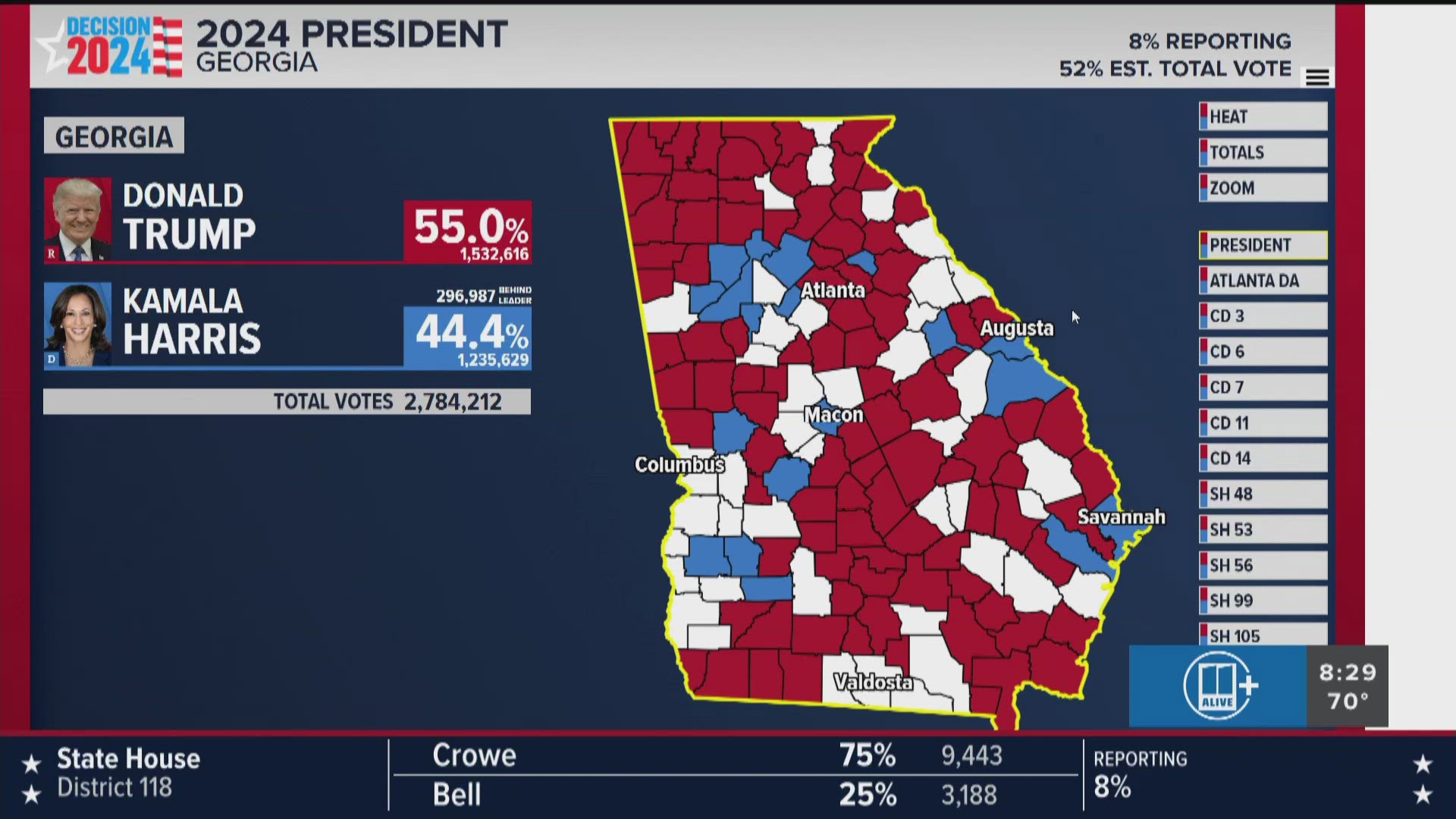 Lucy McBath is among the latest projected winners in the Peach State. 