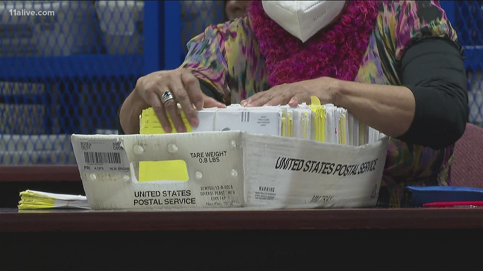 Fulton County will rented a hall at the World Congress Center to do the hand tally