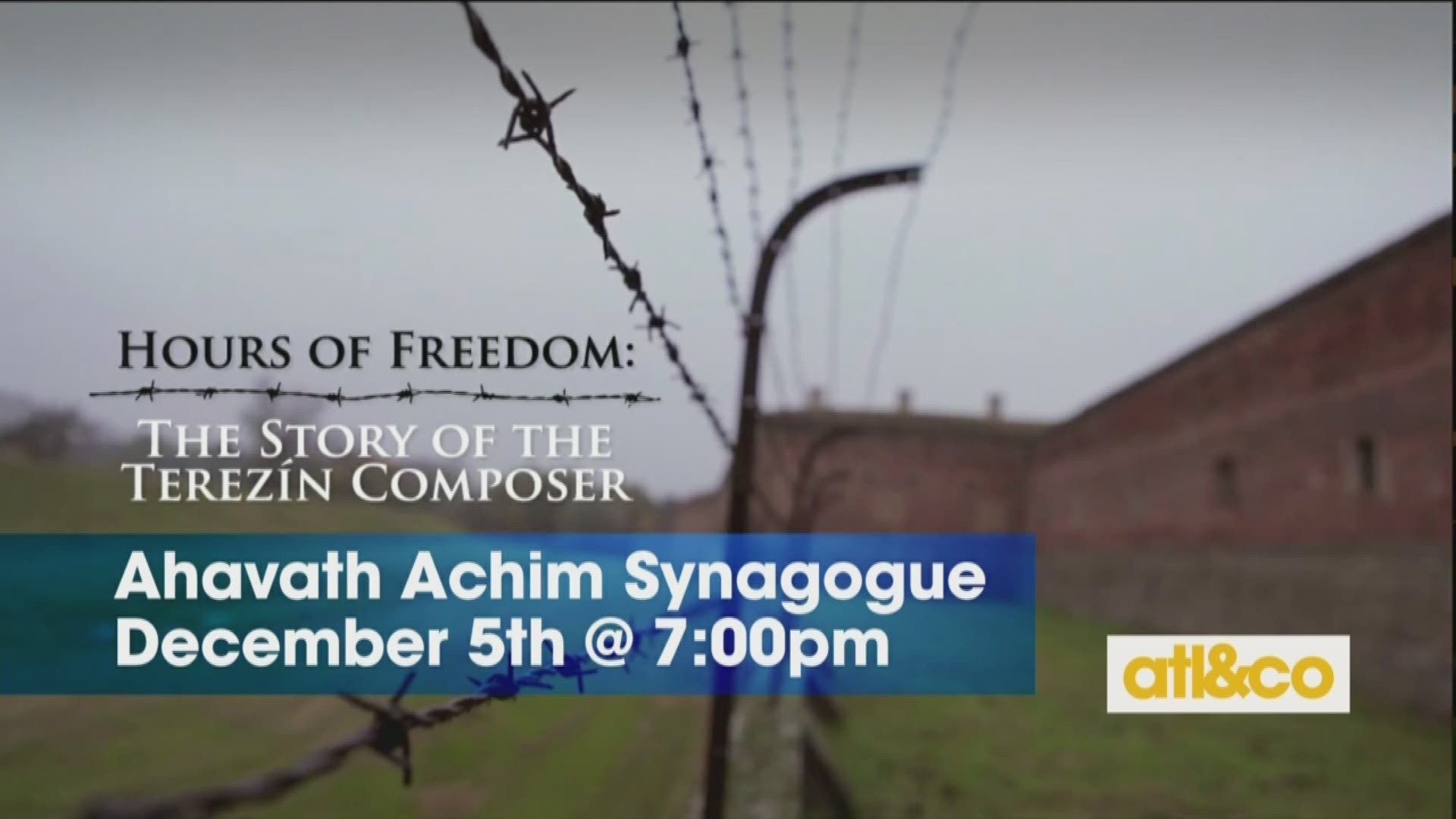 Join us at the "Hours of Freedom" Concert at the Ahavath Achim Synagogue Thursday, December 5th.