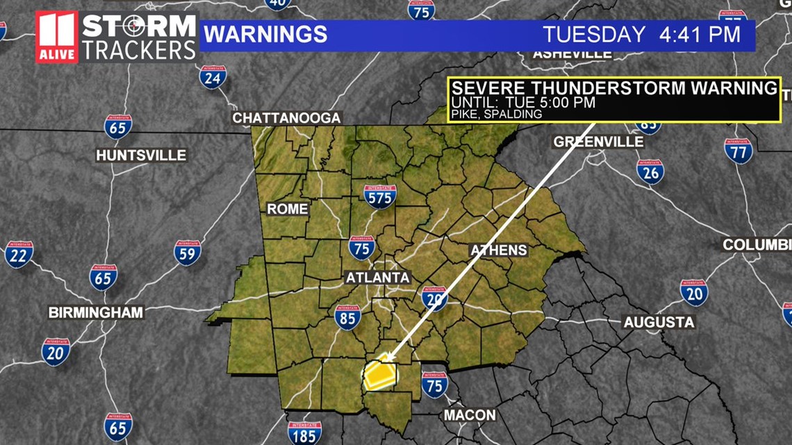 Severe Thunderstorm Warning for portions of metro Atlanta | 11alive.com