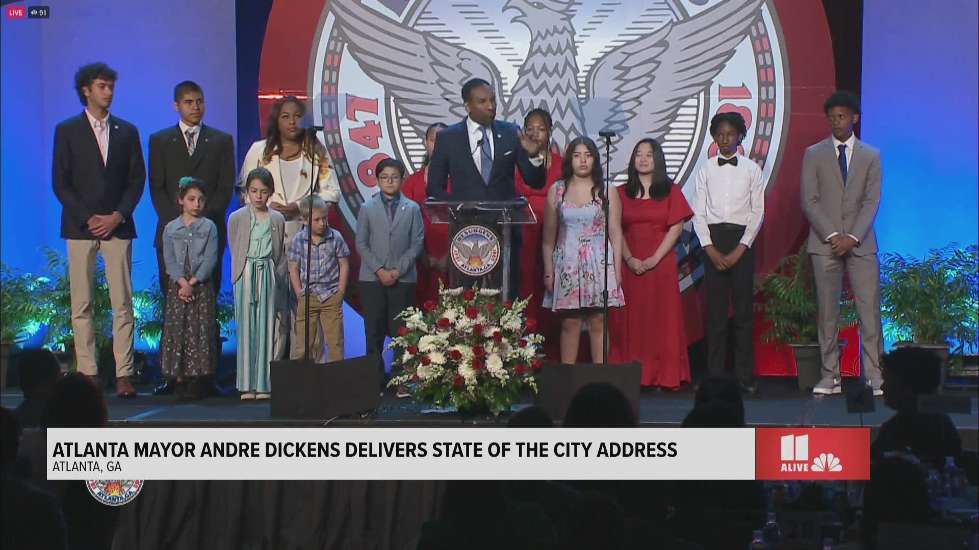 In his speech, Mayor Dickens stressed he wanted to make the city "the best place to raise a child."